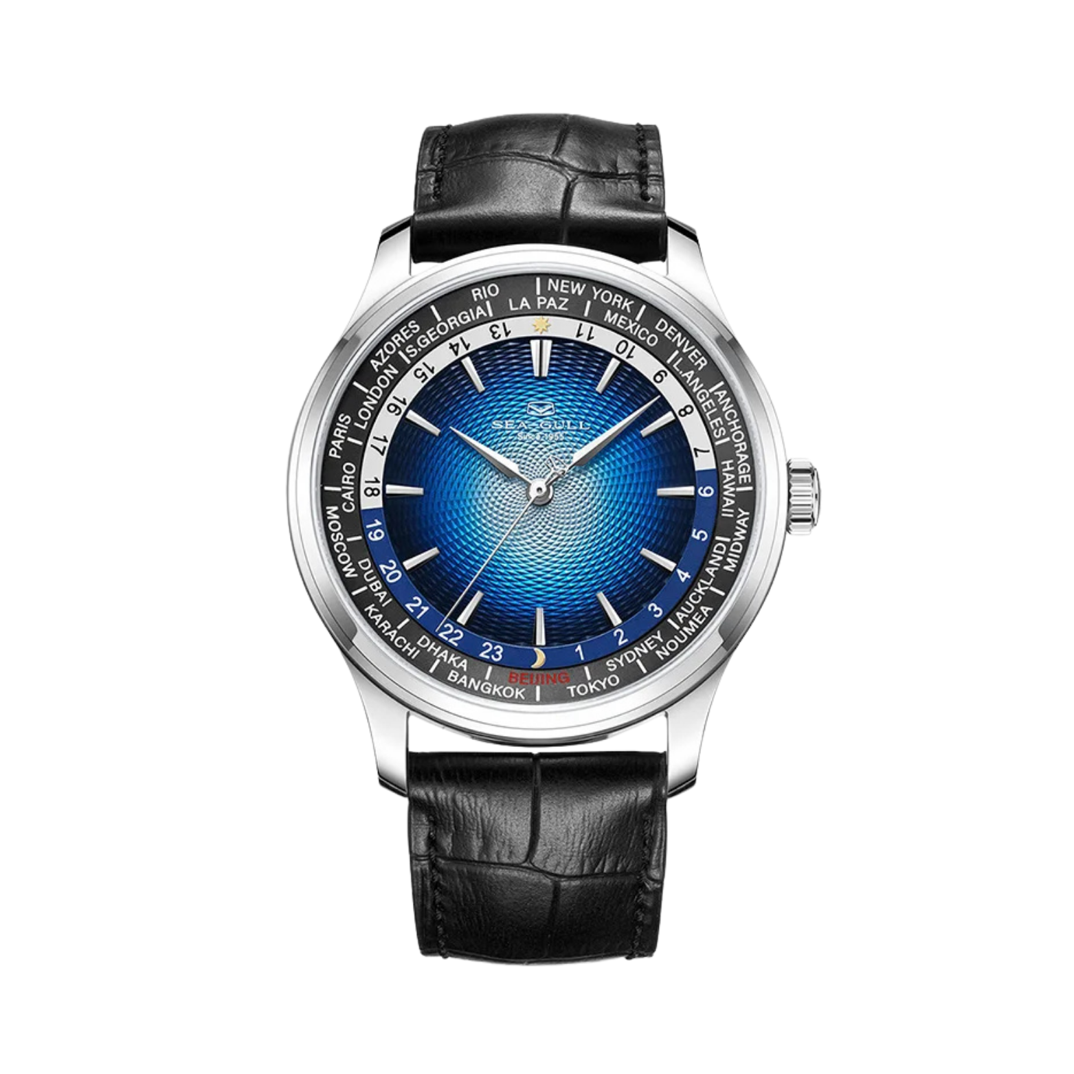 SEA-GULL UNIVERSAL TIME 1084