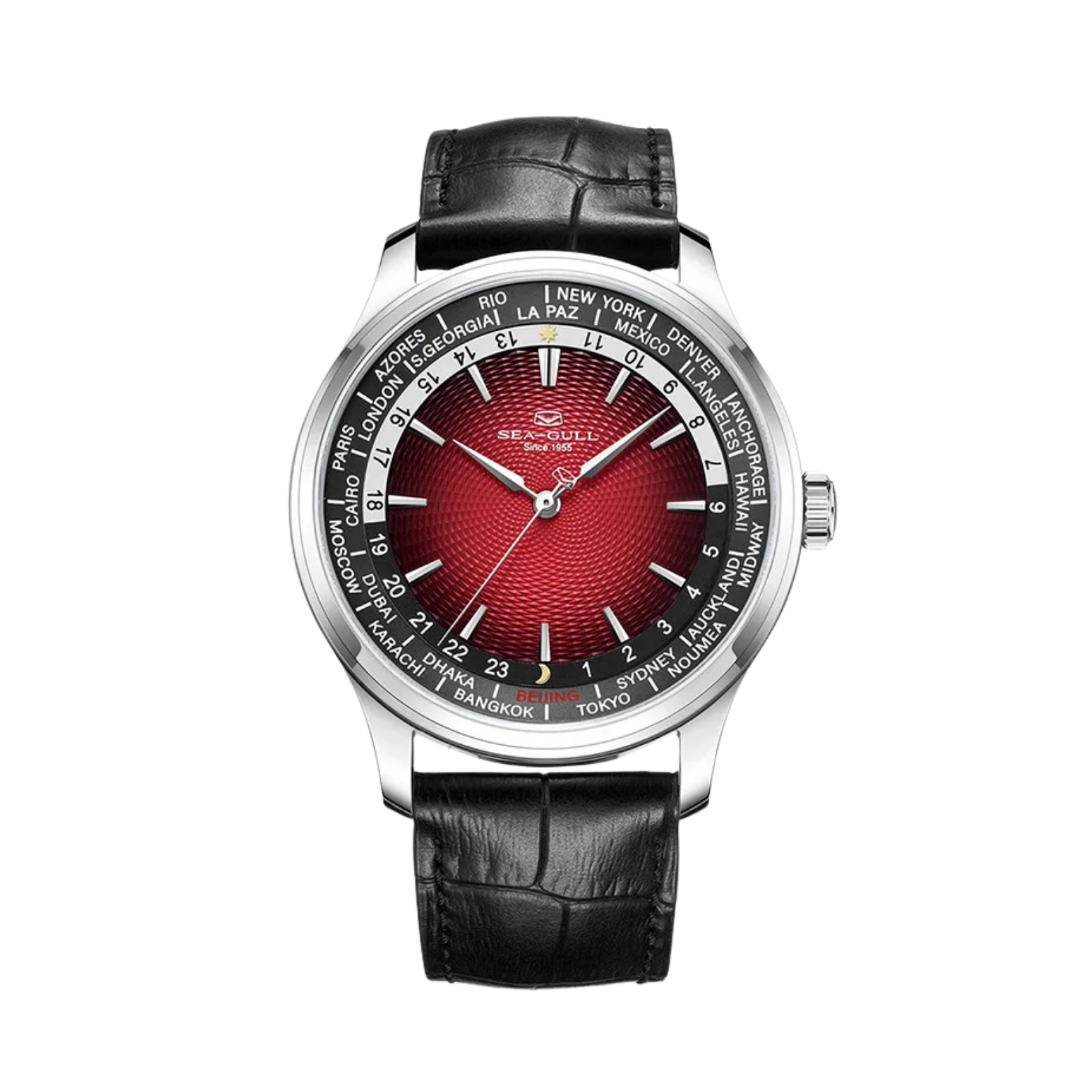 SEA-GULL UNIVERSAL TIME 1084